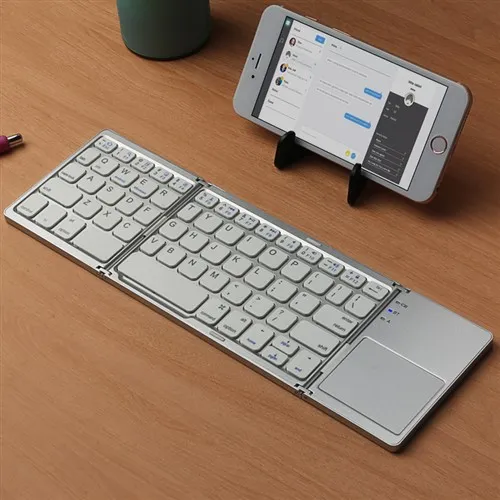 Bærbart sammenklappeligt Bluetooth-tastatur